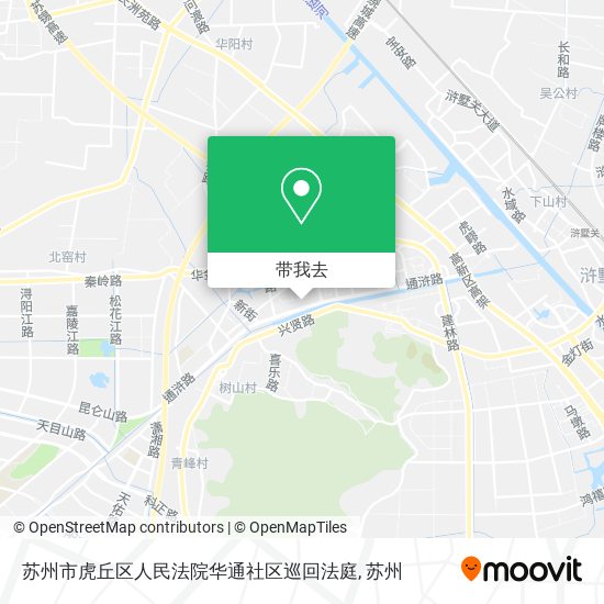 苏州市虎丘区人民法院华通社区巡回法庭地图