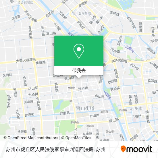 苏州市虎丘区人民法院家事审判巡回法庭地图