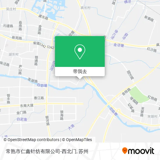 常熟市仁鑫针纺有限公司-西北门地图