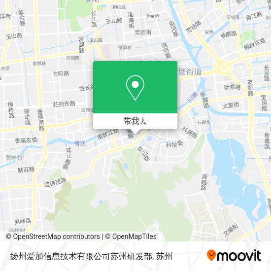 扬州爱加信息技术有限公司苏州研发部地图