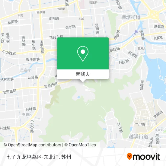 七子九龙坞墓区-东北门地图