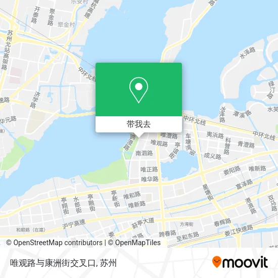 唯观路与康洲街交叉口地图