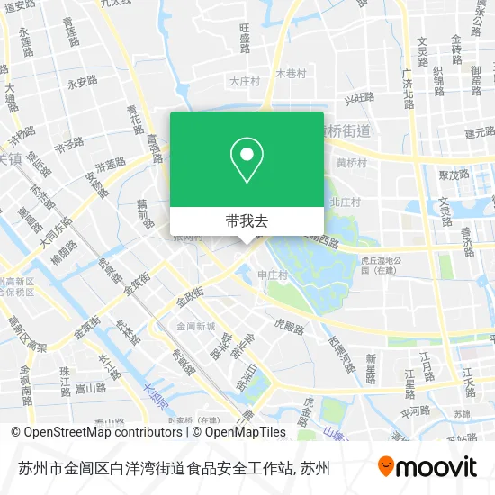 苏州市金阊区白洋湾街道食品安全工作站地图