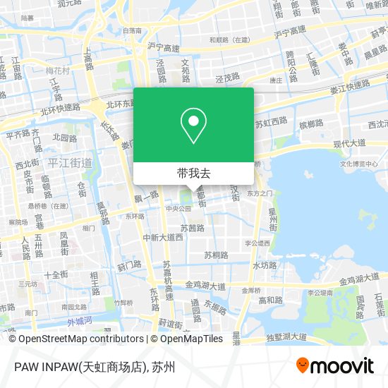 PAW INPAW(天虹商场店)地图