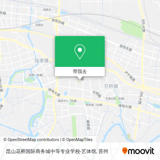 昆山花桥国际商务城中等专业学校-艺体馆地图