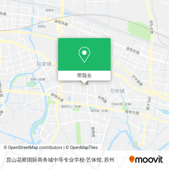昆山花桥国际商务城中等专业学校-艺体馆地图