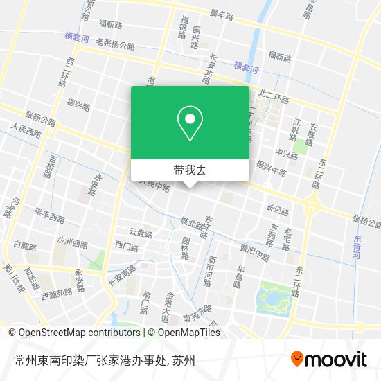 常州束南印染厂张家港办事处地图
