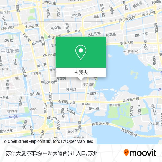 苏信大厦停车场(中新大道西)-出入口地图