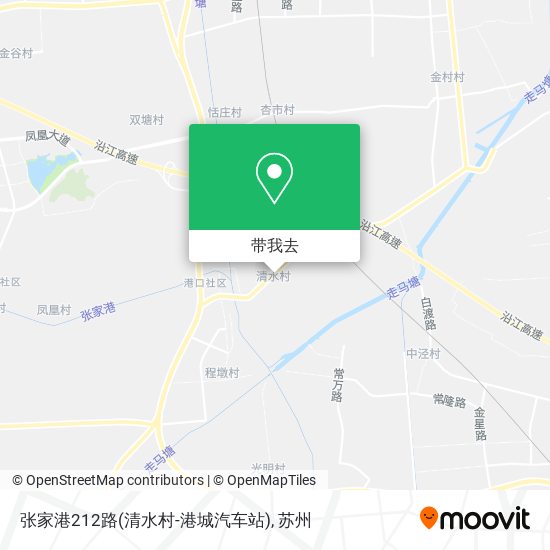 张家港212路(清水村-港城汽车站)地图