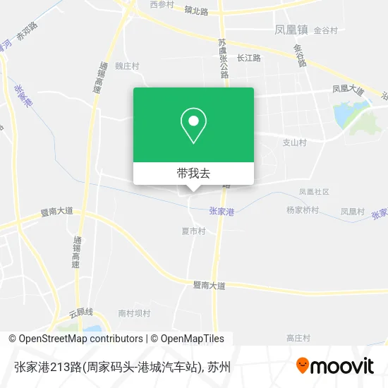 张家港213路(周家码头-港城汽车站)地图