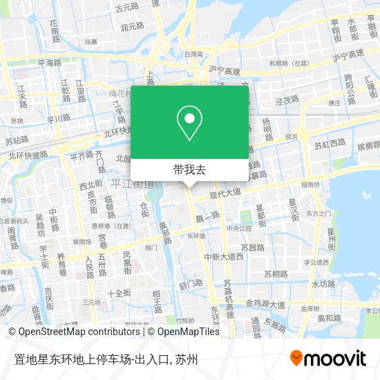 置地星东环地上停车场-出入口地图