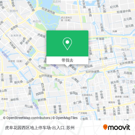 虎阜花园西区地上停车场-出入口地图