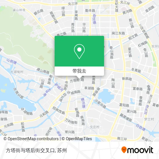 方塔街与塔后街交叉口地图