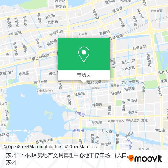 苏州工业园区房地产交易管理中心地下停车场-出入口地图