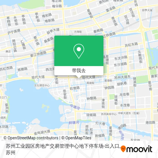 苏州工业园区房地产交易管理中心地下停车场-出入口地图