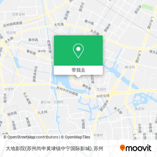 大地影院(苏州尚申黄埭镇中宁国际影城)地图