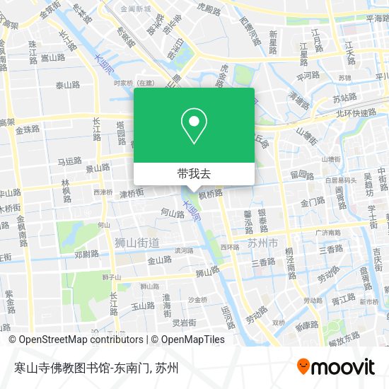 寒山寺佛教图书馆-东南门地图