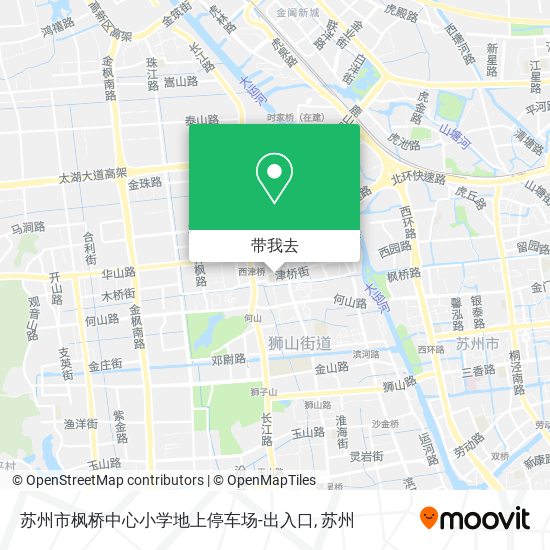 苏州市枫桥中心小学地上停车场-出入口地图