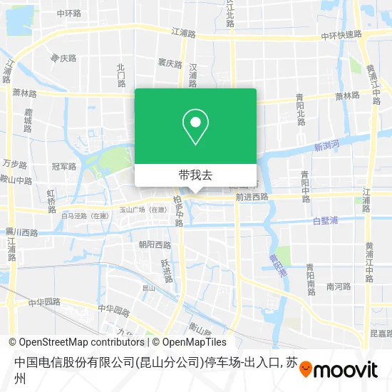 中国电信股份有限公司(昆山分公司)停车场-出入口地图