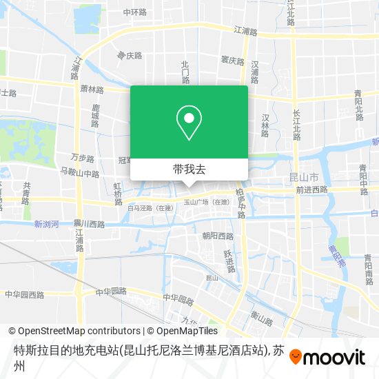 特斯拉目的地充电站(昆山托尼洛兰博基尼酒店站)地图