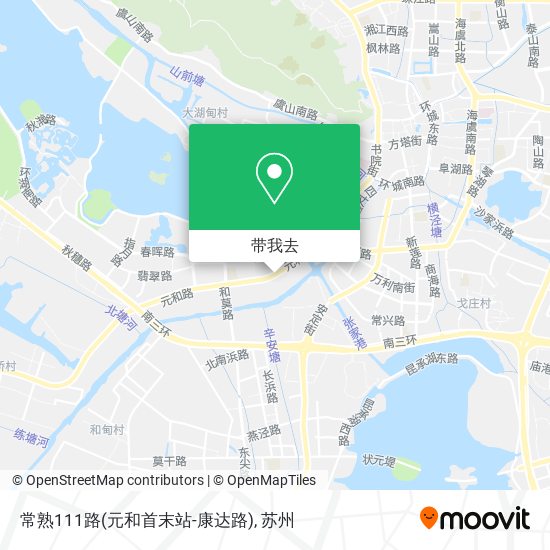 常熟111路(元和首末站-康达路)地图