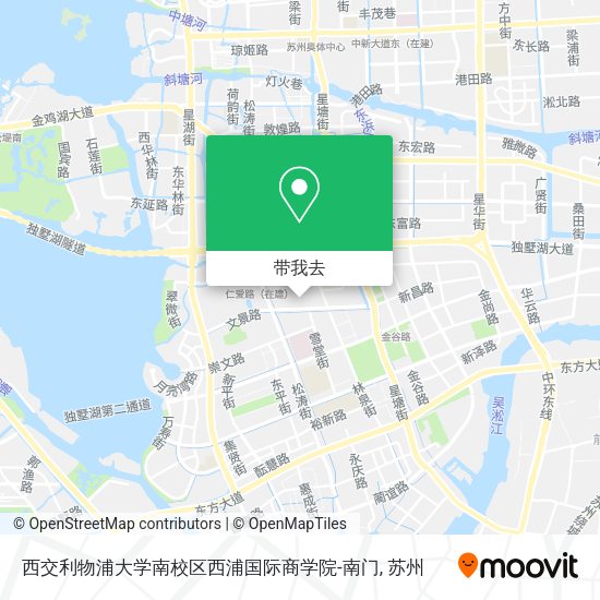 西交利物浦大学南校区西浦国际商学院-南门地图