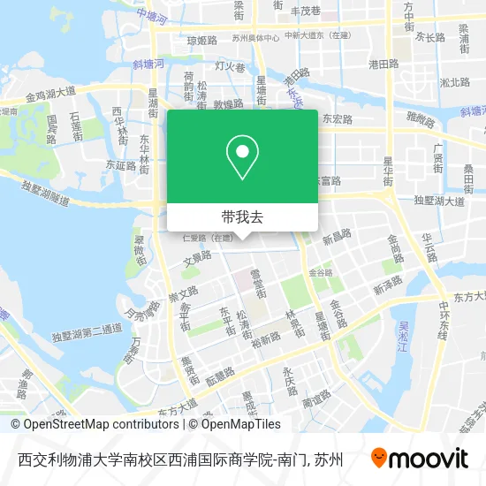 西交利物浦大学南校区西浦国际商学院-南门地图