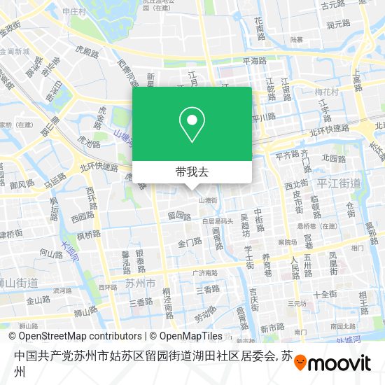 中国共产党苏州市姑苏区留园街道湖田社区居委会地图