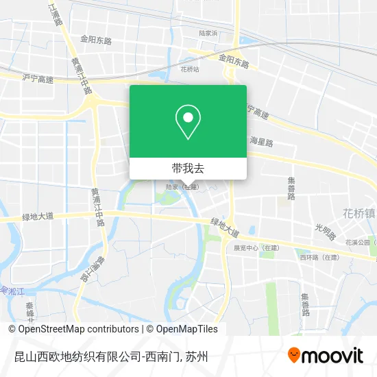 昆山西欧地纺织有限公司-西南门地图