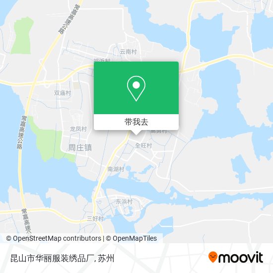 昆山市华丽服装绣品厂地图