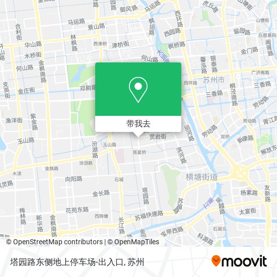 塔园路东侧地上停车场-出入口地图