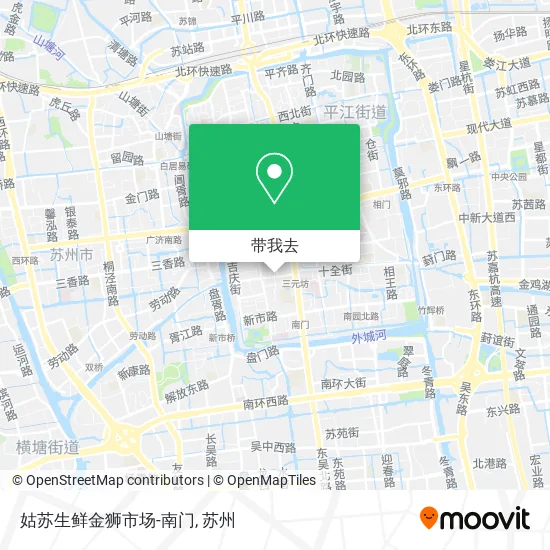 姑苏生鲜金狮市场-南门地图
