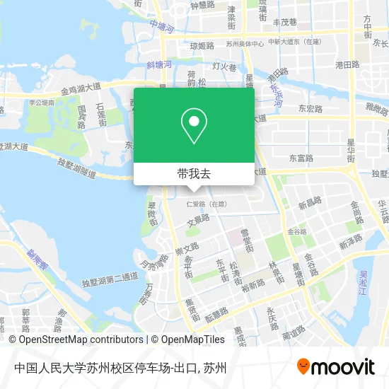 中国人民大学苏州校区停车场-出口地图