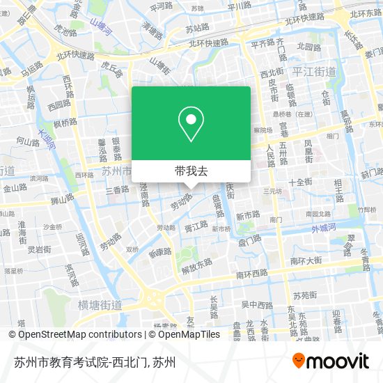 苏州市教育考试院-西北门地图