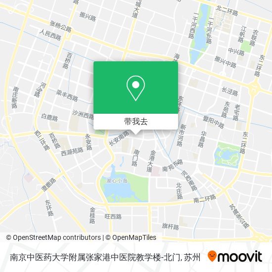 南京中医药大学附属张家港中医院教学楼-北门地图