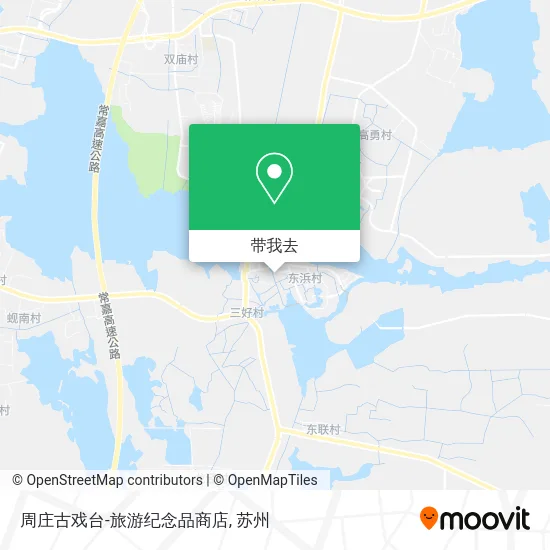 周庄古戏台-旅游纪念品商店地图