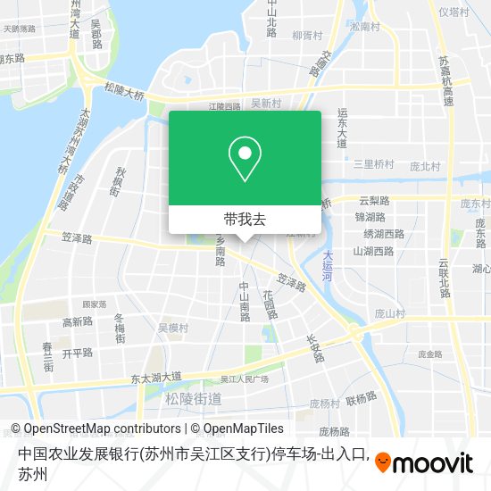 中国农业发展银行(苏州市吴江区支行)停车场-出入口地图
