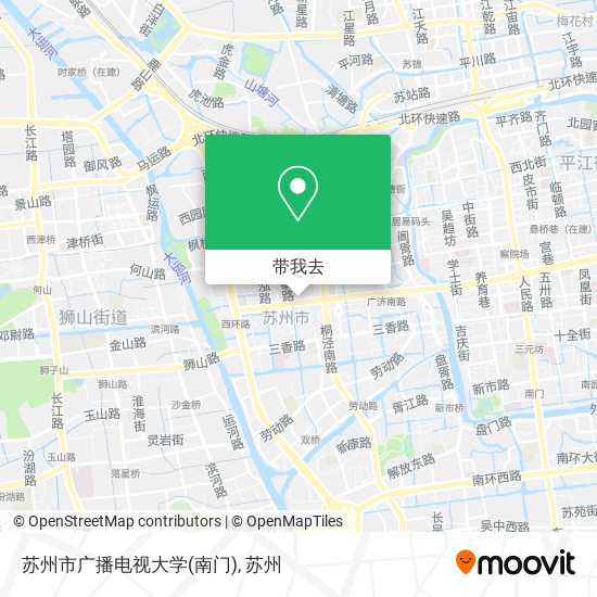 苏州市广播电视大学(南门)地图