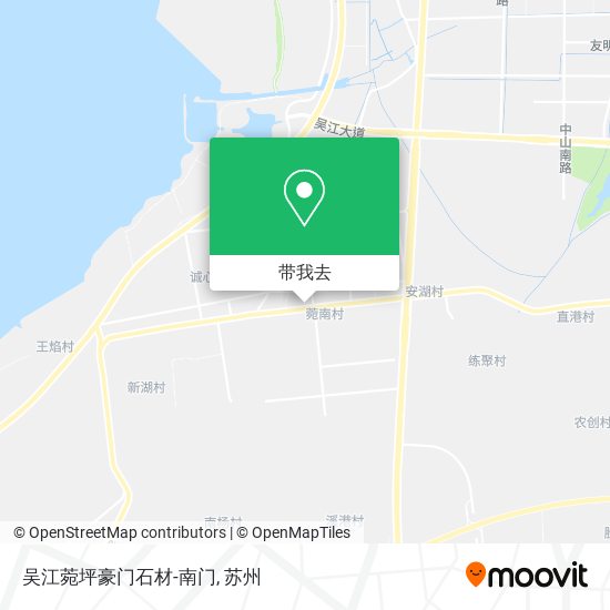 吴江菀坪豪门石材-南门地图