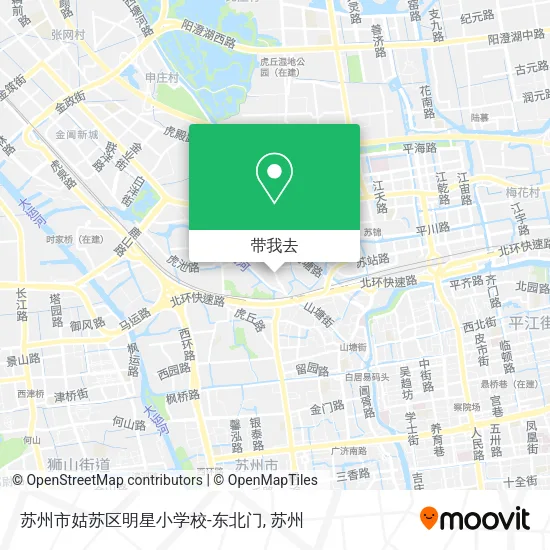 苏州市姑苏区明星小学校-东北门地图