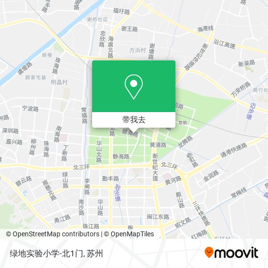 绿地实验小学-北1门地图