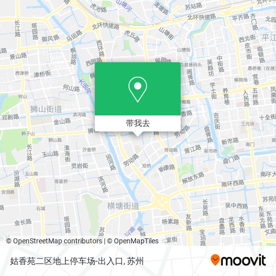 姑香苑二区地上停车场-出入口地图