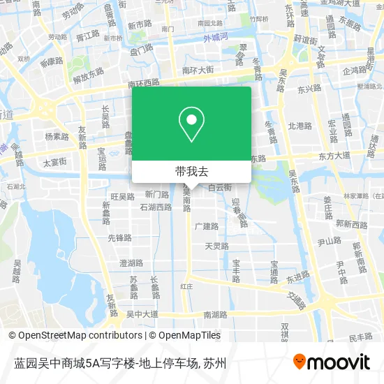 蓝园吴中商城5A写字楼-地上停车场地图