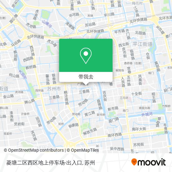 菱塘二区西区地上停车场-出入口地图