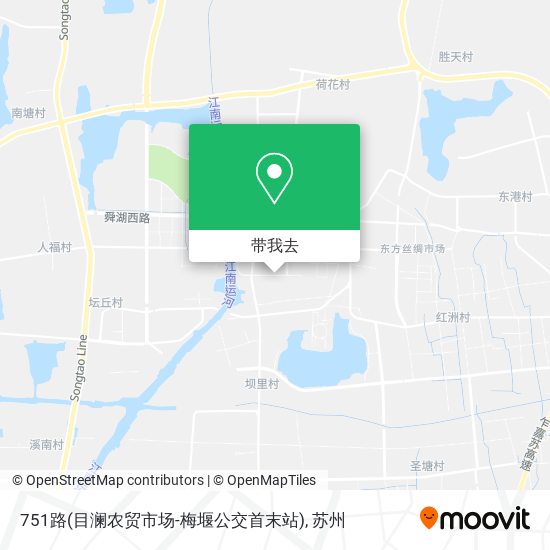 751路(目澜农贸市场-梅堰公交首末站)地图