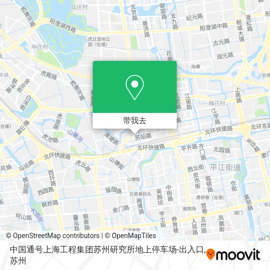 中国通号上海工程集团苏州研究所地上停车场-出入口地图