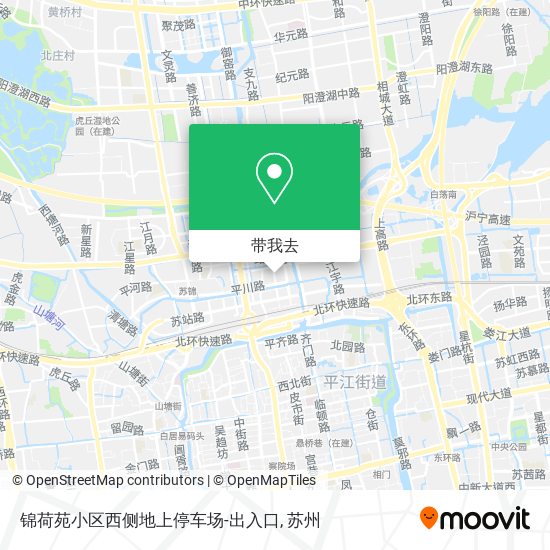 锦荷苑小区西侧地上停车场-出入口地图