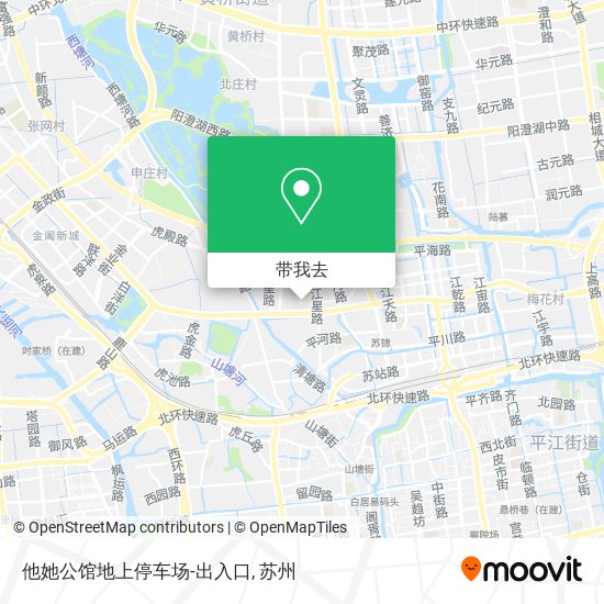 他她公馆地上停车场-出入口地图