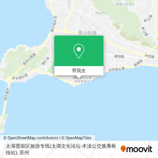 太湖度假区旅游专线(太湖文化论坛-木渎公交换乘枢纽站)地图