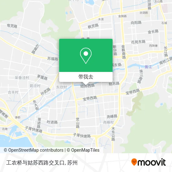 工农桥与姑苏西路交叉口地图